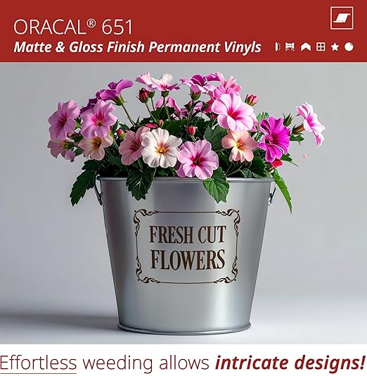 ORACAL 651 Matte Brown Vinyl Durable Roll Easy to Weed Permanent Adhesive Craft