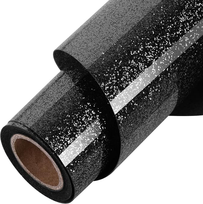 TORC Black Glitter HTV Black Heat Transfer Vinyl HTV Rolls