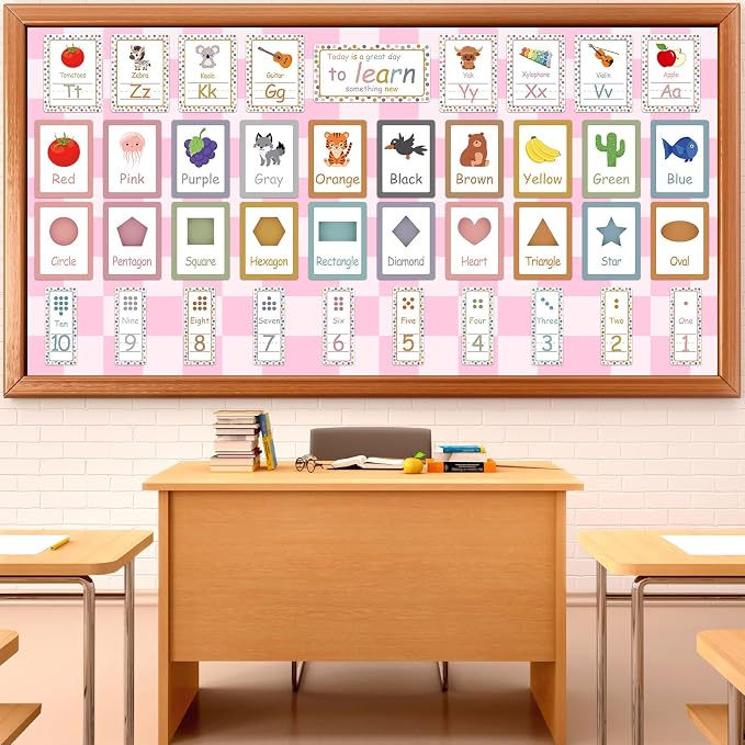 Pink Checkered Bulletin Board Paper Roll Retro Pastel Pink Bulletin Board