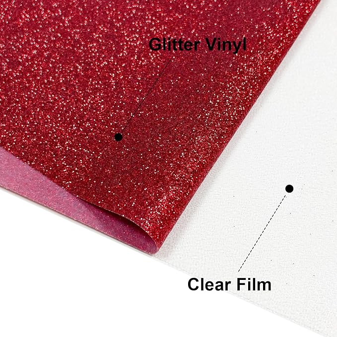 Efuncro- Red Glitter HTV Heat Transfer Vinyl