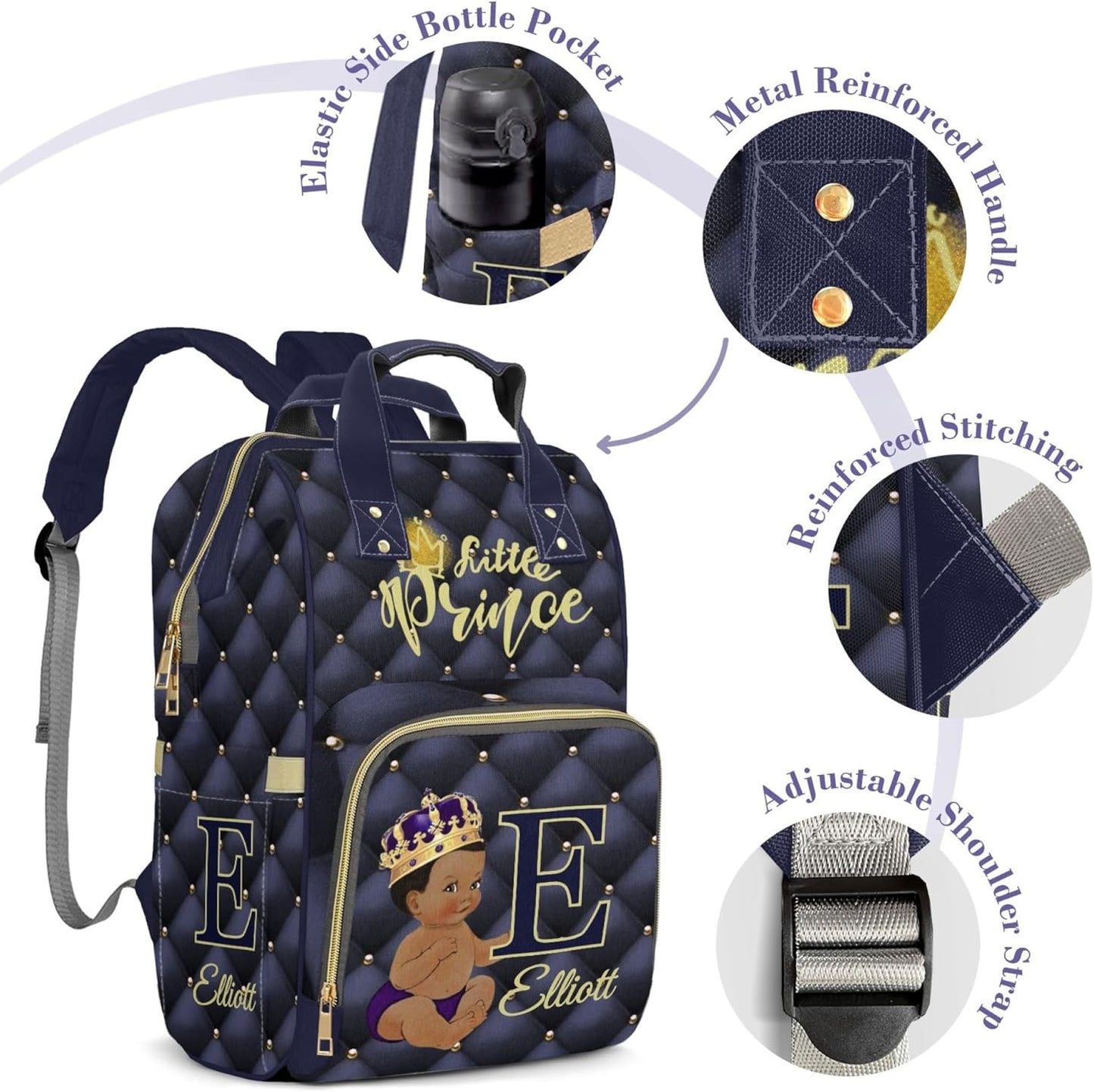Custom Diaper Bag Backpack for Baby Boys Customized Baby Bag Large Personalized Diaper Bag with Name Nursing Bags Fashion Shoulders Bag Casual Daypack Travel Bag for Women