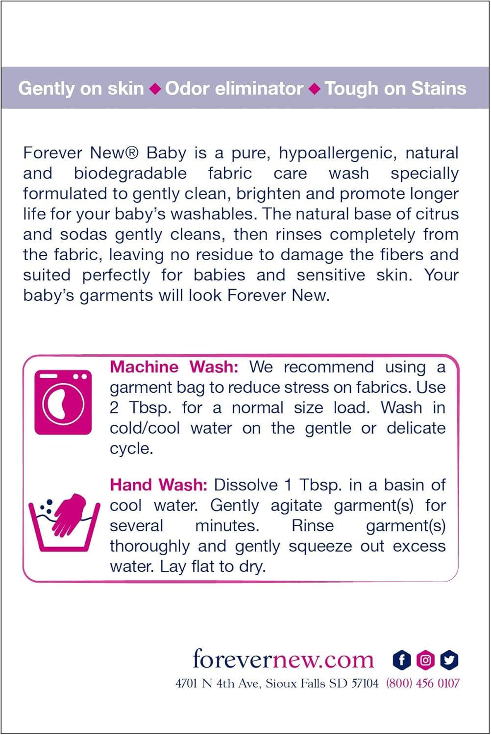 Baby Forever New 32 Ounce - Liquid Fragrance Free Fabric Care Wash 2 Pack (64 Ounce Total) - Baby Laundry Detergent