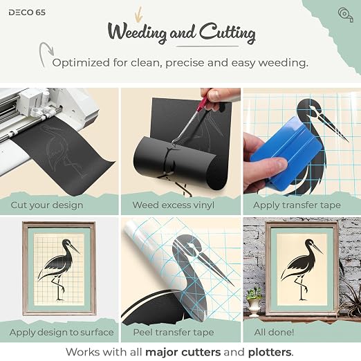 VViViD DECO65 Suede Black Permanent Adhesive Craft Vinyl