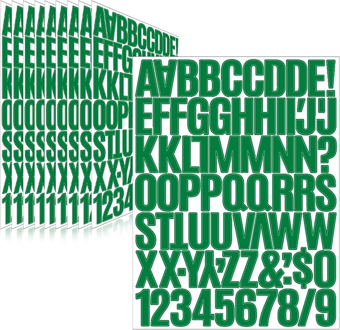 Letter Stickers, Mailbox Numbers, 1.5 Inch Waterproof Vinyl Alphabet | 1 1/2