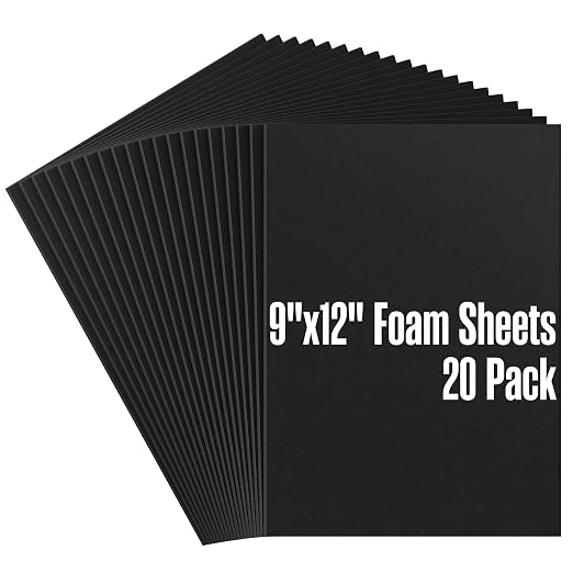 Foam Sheets for CraFts, EVA Foam, 6mm Thick, 20 Pack, 9 x 12 Inch | Houseables