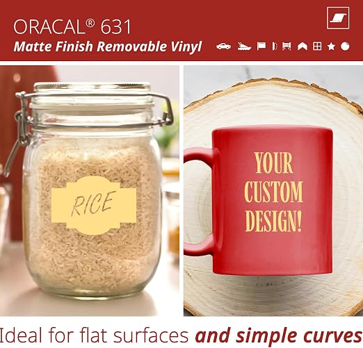 ORACAL 631 Matte Maize Vinyl Durable Roll Easy to Weed Permanent Adhesive Craft