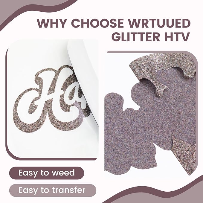 Glitter HTV Heat Transfer Vinyl Roll