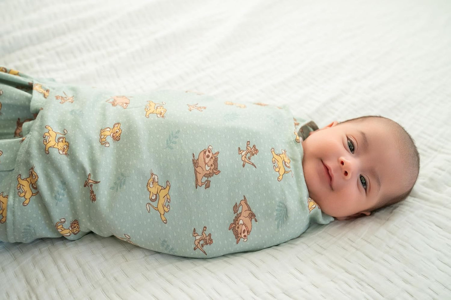 HALO 100% Cotton Sleepsack Swaddle, 3-Way Adjustable Wearable Blanket, Small, TOG 1.5, Lion King Friends