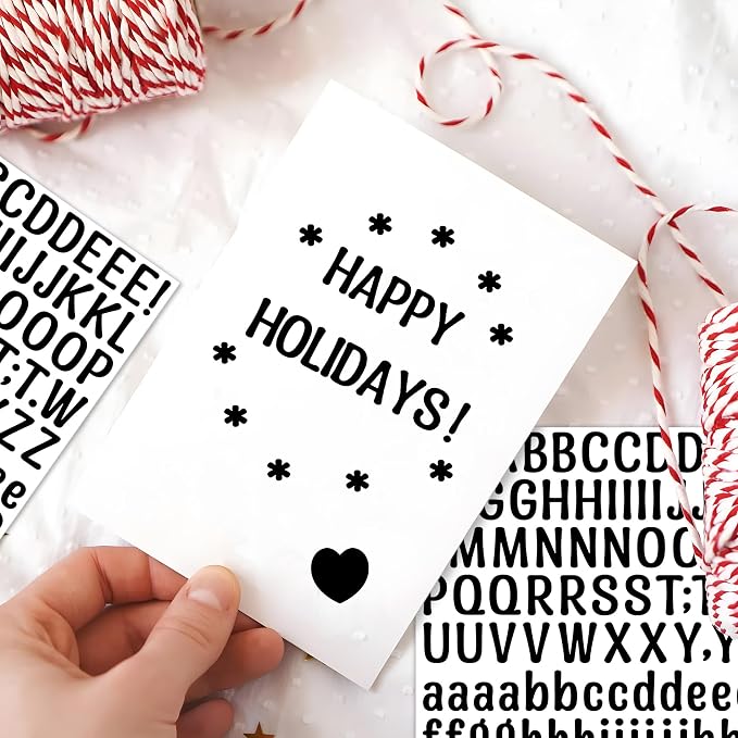 Letter Stickers 0.5 inch, Self-Adhesive Vinyl Waterproof ABC Letter Stickers