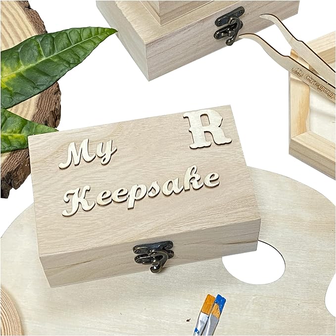 Cregugua 8 Pack 6 X 4 X 2 Inch Unfinished Wooden Box