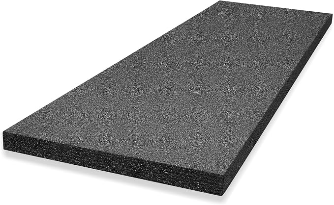 Ramede Customizable Polyethylene Foam Sheet 54 x 16 x 1.5 Inch Black Foam