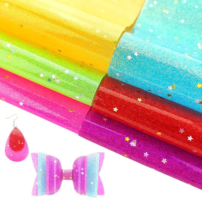 AOUXSEEM Jelly Transparent Leather Vinyl Sheets, Candy Solid Colors Waterproof