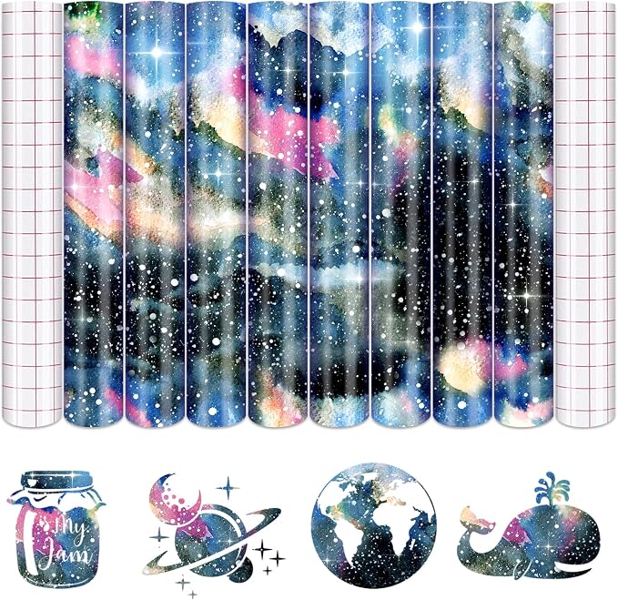 Tintnut Galaxy Permanent Vinyl 8 Sheets 12x10in Permanent Adhesive Vinyl |