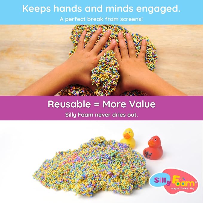 Silly Foam, Creative Modeling Foam Beads, Arts & Crafts, Sensory Play, Travel