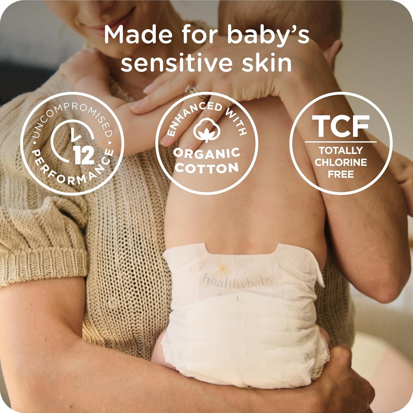 Our Diapers | EWG Verified Safe & Plant-Based Diapers | Leak Protection | Soft Organic Cotton Shell | Chlorine-Free Diaper for Sensitive Skin | Size 6 (27-35 lbs) 26 Count
