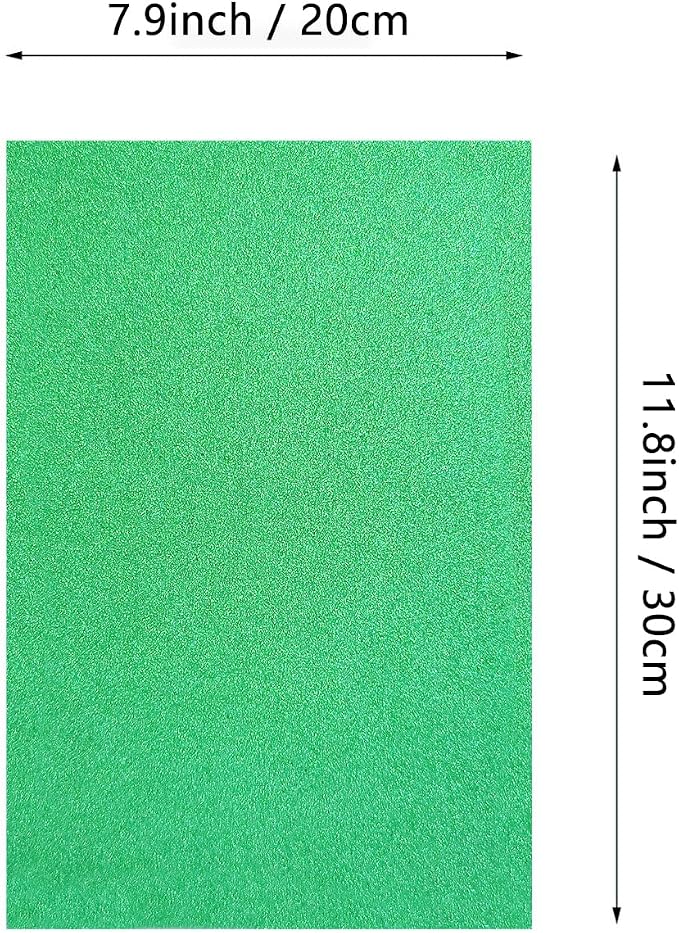Jtnohx Glitter Felt Fabric, 8 x12 inches Felt Square