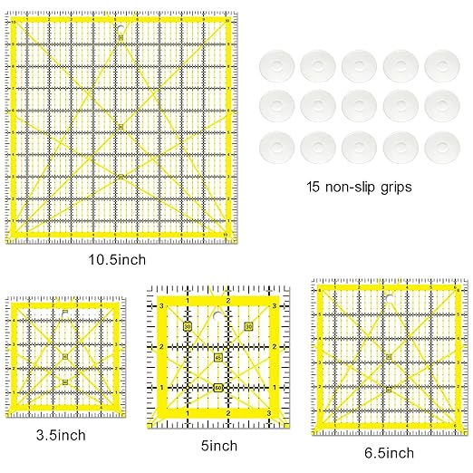 Quilting Rulers 4 Square Ruler Quilting Templates, Quilting Ruler Acrylic Rulers