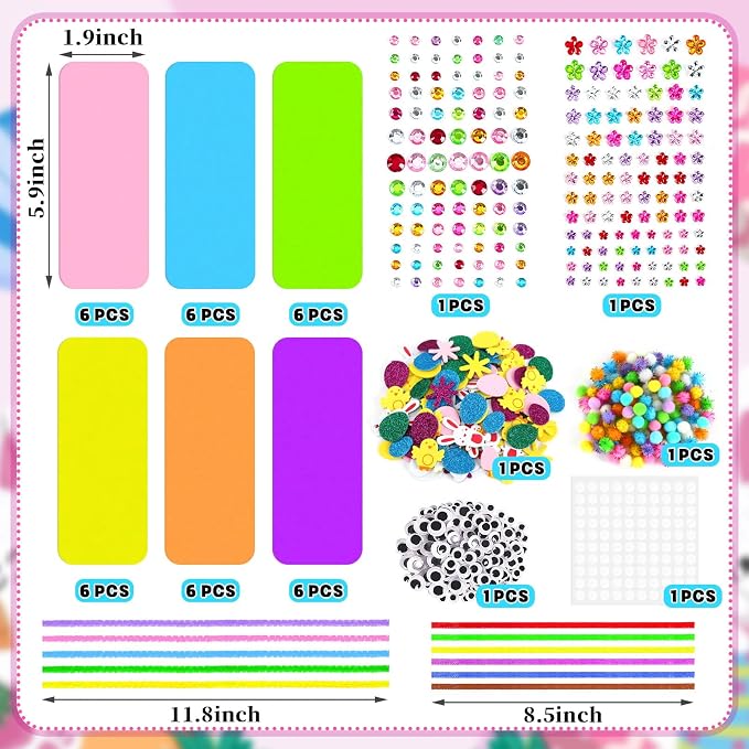 Easter Kids Craft Kit 36Sets Spring Foam Stickers Bookmark Ornament Decor | 36