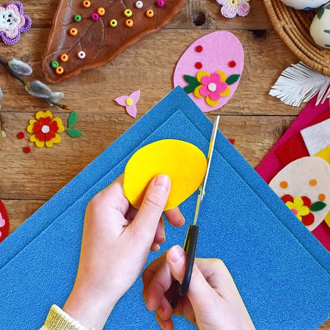 Jtnohx Color Felt, Soft Felt Sheets, 1.4mm Thick 8"x12" Handicraft Felt Fabrics