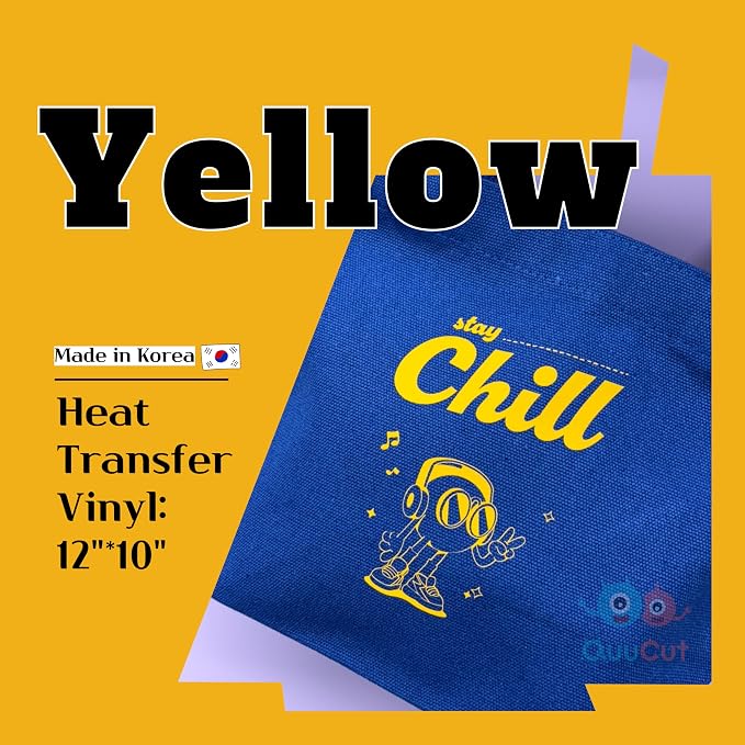 QuuCut Heat Transfer Vinyl Bundle: 15 Pack 12" x 10" Sheets, Rainbow HTV