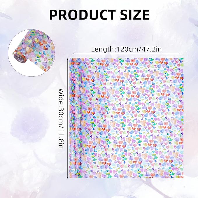 Printed TPU Jelly Faux Leather Fabric, 11.8 x 47.2 Inch Transparent Clear Jelly
