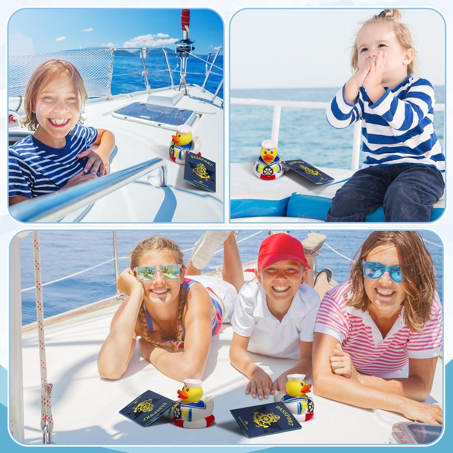 Jerify 24 Packs Cruise Ships Rubber Ducks 2 Inch Nautical Rubber Cruise Ducks Bulk Sailing Ship Toy for Carnival Party Gift Classroom Incentives Bath Tube Pool Toy