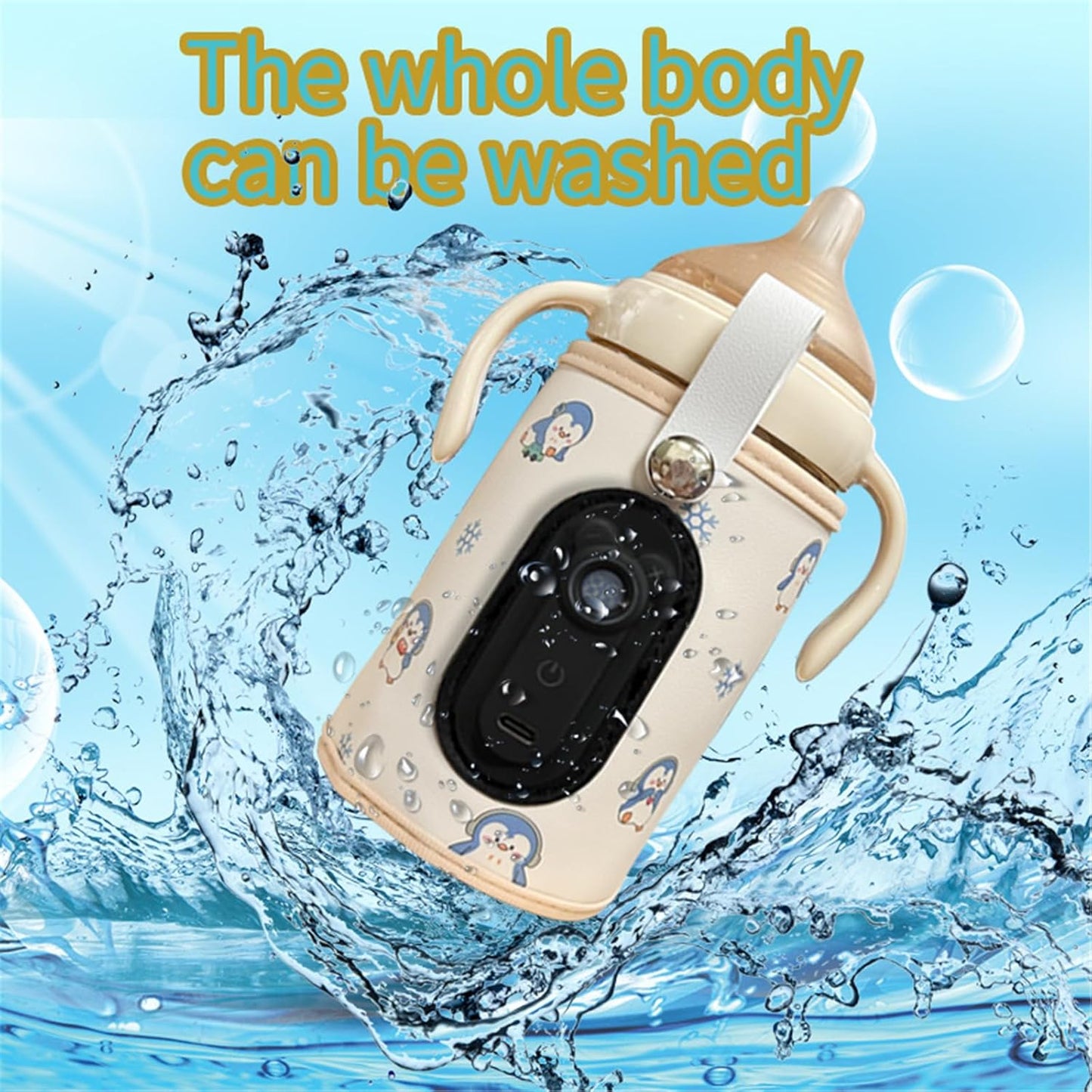 Portable USB Baby Bottle Warmer with LCD Display Adjustable Temperature Baby Bottle Warmer Device for Travel & Home Use