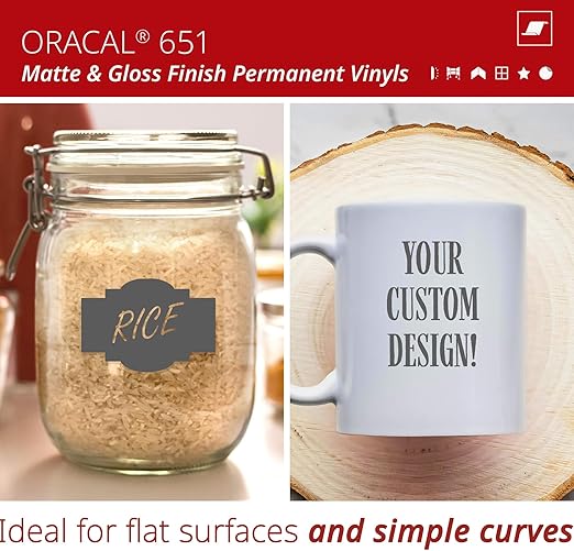 ORACAL 651 Matte Dark Grey Vinyl Durable Roll Easy to Weed Permanent Adhesive