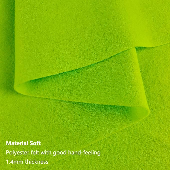 Jtnohx Color Felt, 1 Square Yard Felt Fabric, 1.4mm Thickness Flexible Craft