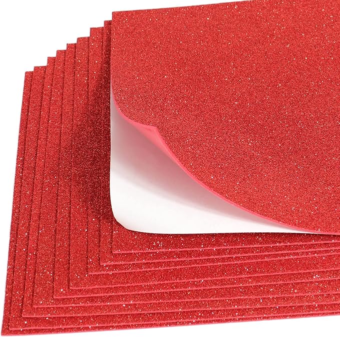 10 Sheets Glitter Paper Sheet for Easter Memorial Flag Independence Day