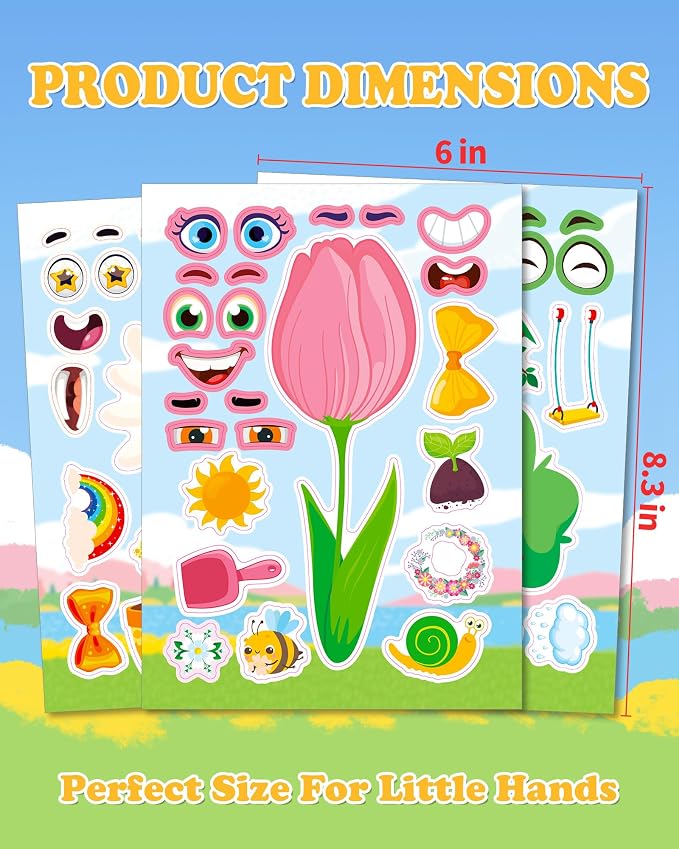 Aowplc Spring Make-a-Face Stickers