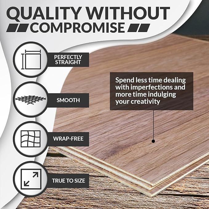 Walnut Plywood Sheets for Crafts 1/8 inch, 3mm Plywood Sheet for Laser Cutting