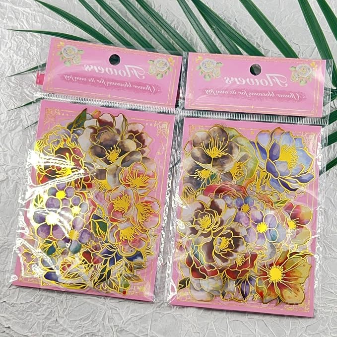 50Pcs Flower Stickers for Scrapbooking Journaling Junk Journal Scrapbook