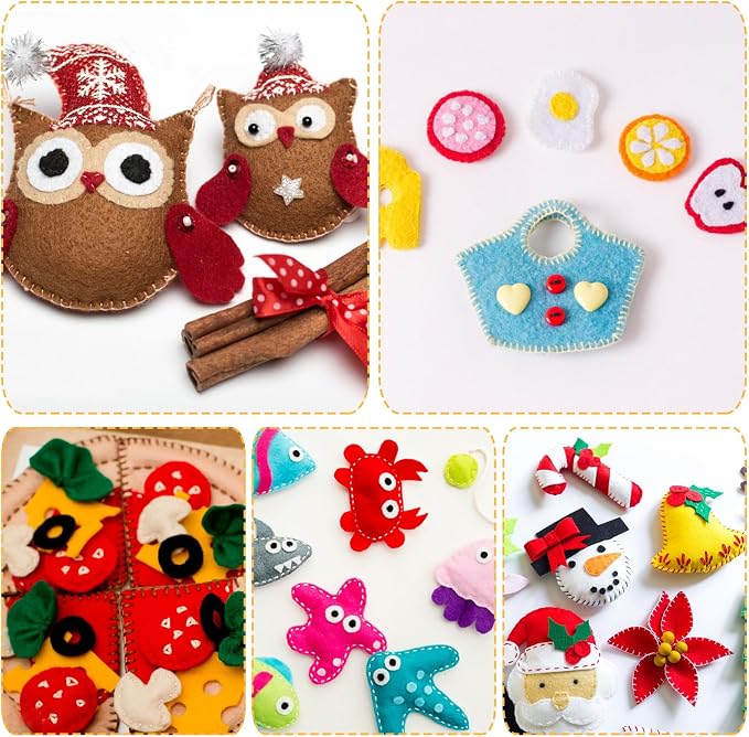 Felt Sheets for Crafts 9PCS 11.8 * 7.9in Wool Stiff Felt Sheets Soft Fabric