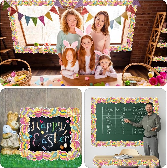 69 Feet Bulletin Board Borders，Colorful Egg Border and Bulletin Board Border