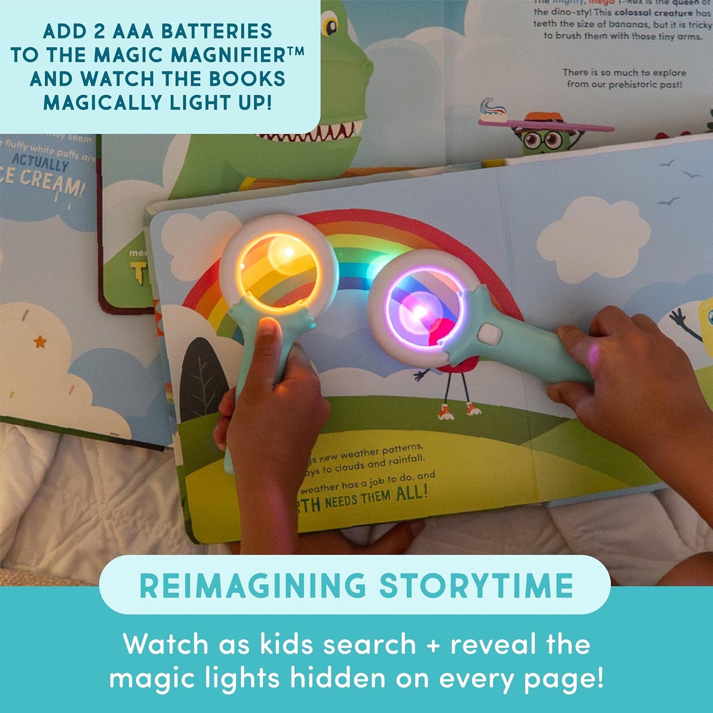 Glo Pals Pippa Bath & Bedtime Bundle - Light Up Bath Toy with 1 Interactive Book, 2 Light Cubes & 1 Magic Magnifier - Toddler Bath Toys Set with Storybook Character - Educational Kids Bath Time Fun