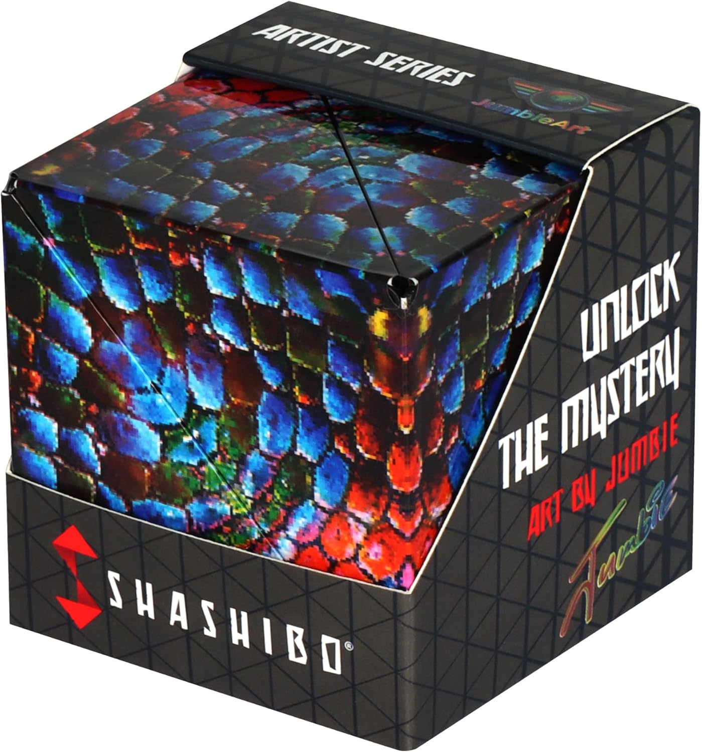 SHASHIBO Shape Shifting Box - Award-Winning Fidget Toy w/ 36 Rare Earth Magnets - Fidget Cube Transforms Into Over 70 Shapes, Sensory Toy Gift for Kids, Teens, and Adults (The Chameleon)