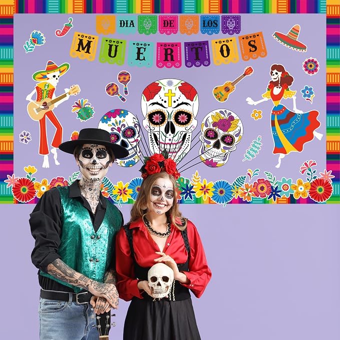 Dia De Los Muertos Bulletin Board Decorations Day of The Dead Altars Decor