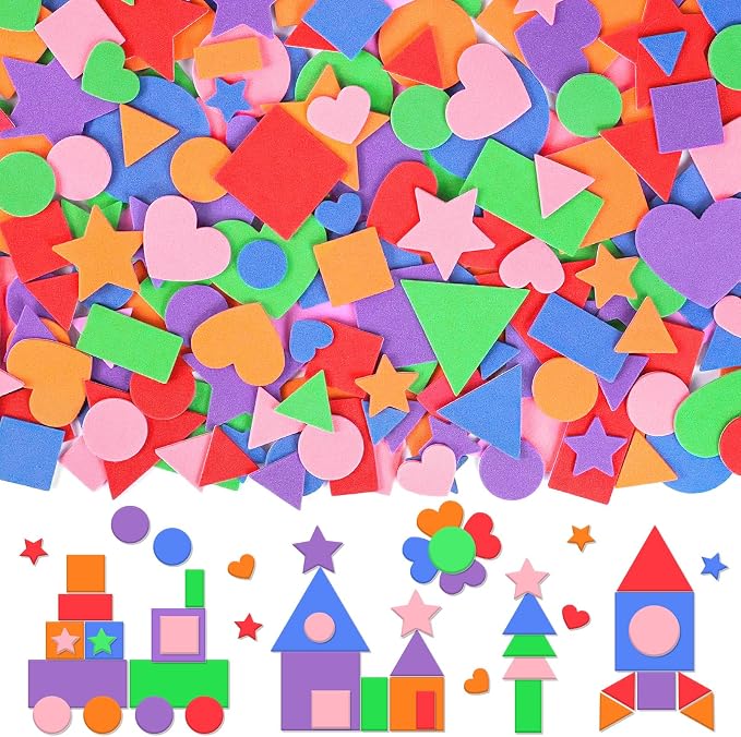1200Pcs Foam Stickers Foam Shape Stickers