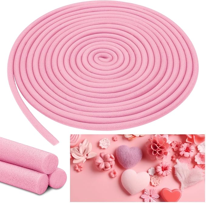 Frienda 5/8 Inch x 40 Ft Pink Foam Noodles