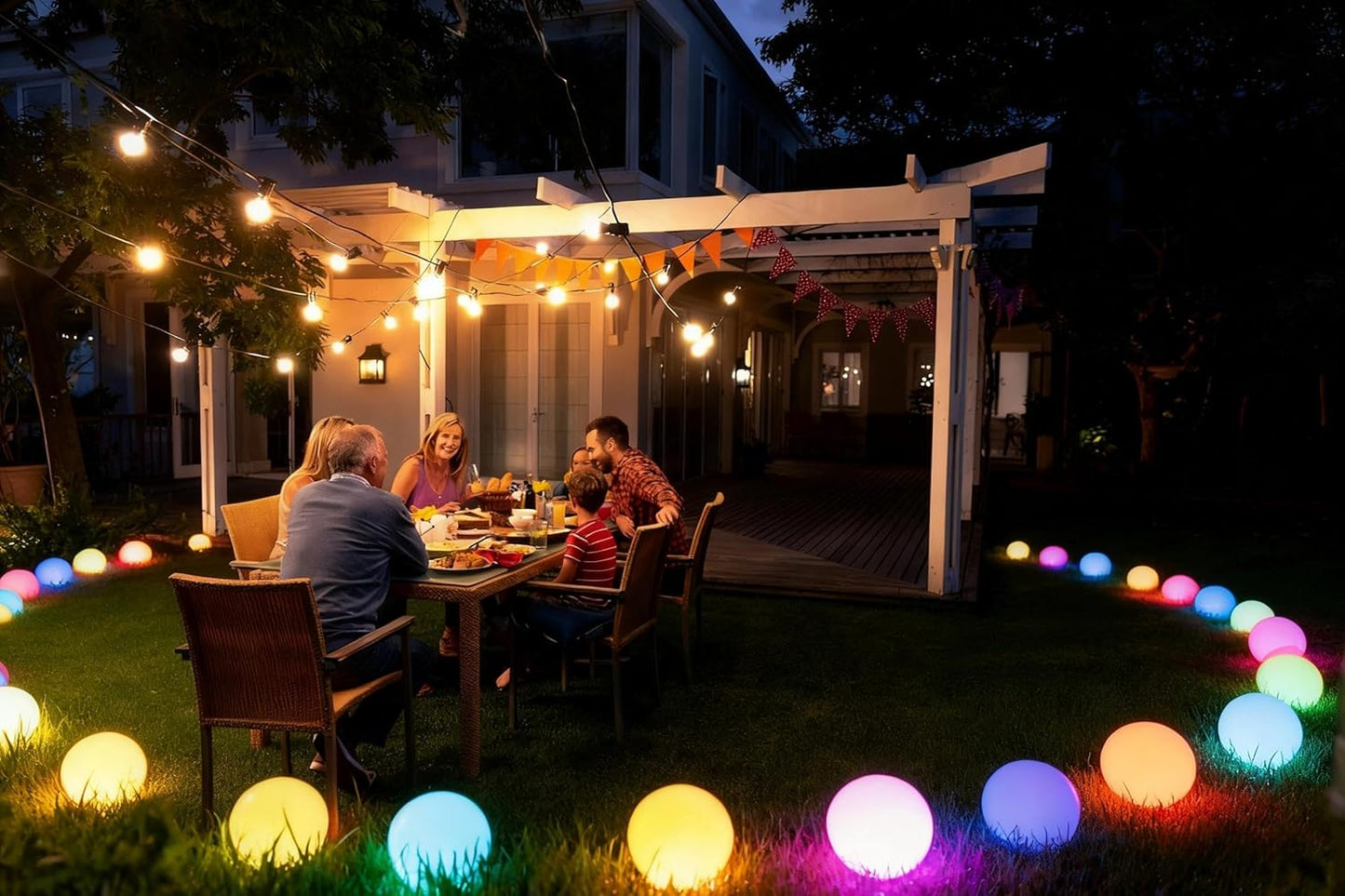 LOFTEK 6-inch LED Light Ball: Nursery Night Light with Remote Control, 16 RGB Color Changing & Dimming Rechargeable, Cordless Portable Floating Pool Lights for Kids or Decor