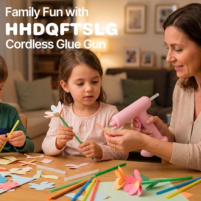 Cordless Hot Glue Gun, 30s Fast Preheating