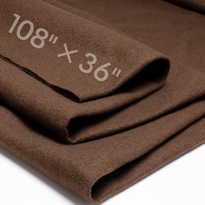 Chocolate Brown Fabric Sheet 108" X 36", 1.4mm Thick Large Soft Durable