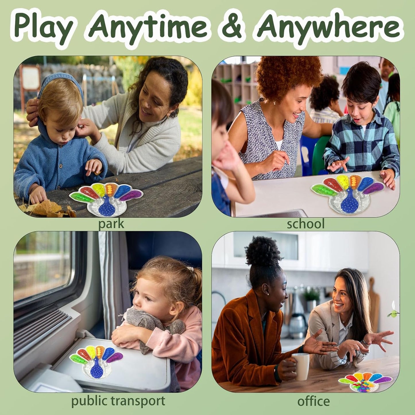 2PCS Color Sorting Sensory Toy, Fine Motor Skills Toys for Toddlers, Montessori Toys Preschool Learning Activitie, Sensory Activity Toy for Kids 3+ and Adults