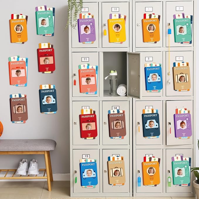 60pcs Passport DIY Cutouts Passport Bulletin Board Decoration Set World Travel