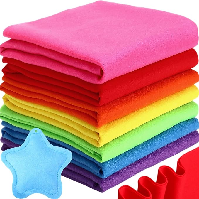 Peryiter 7 Rolls Felt Fabric 36" X 36" 1.6mm Large Fabric Sheets Soft Craft