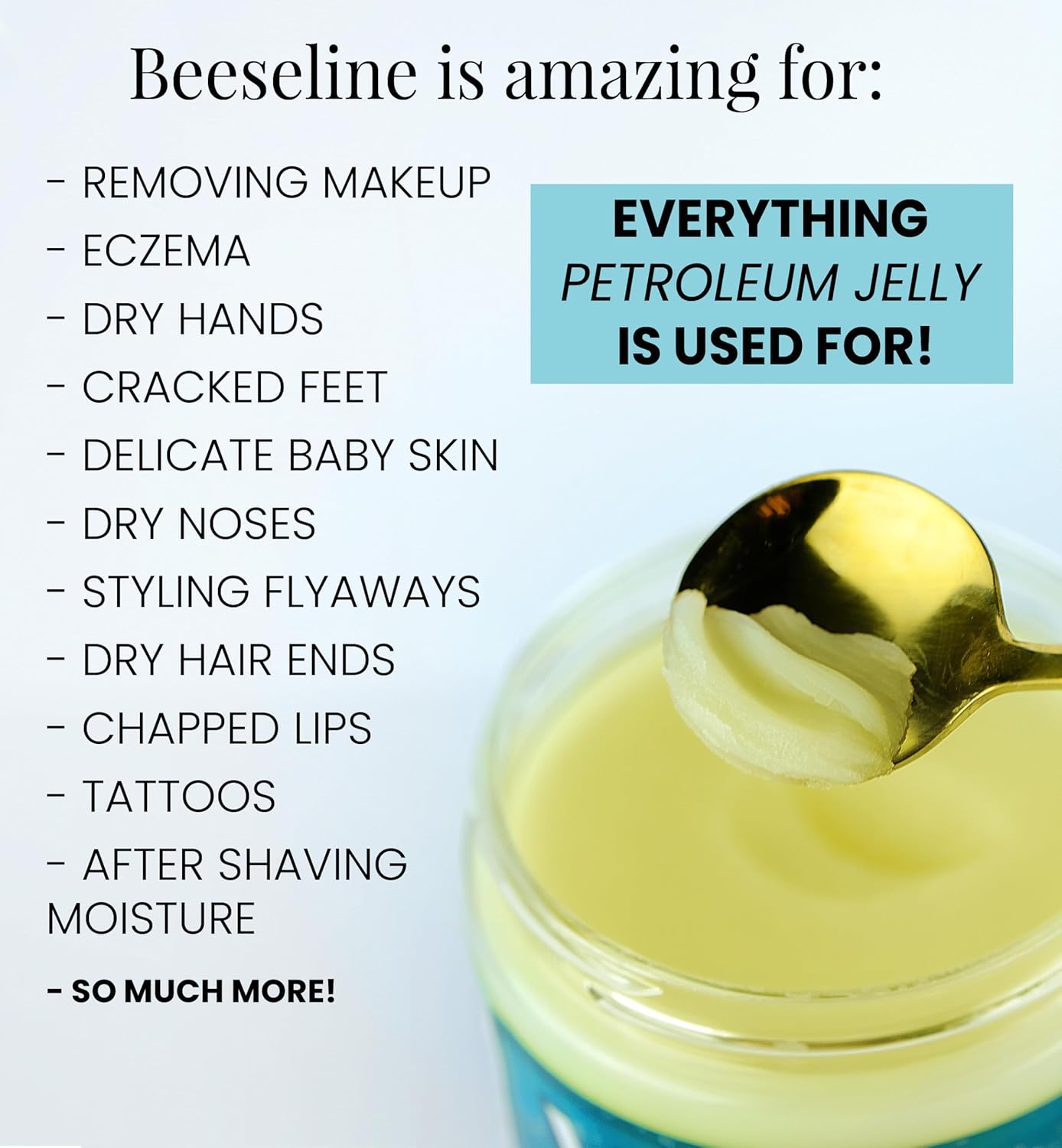 Beesalene Original Unpetroleum - 100% Natural & Hypoallergenic Alternative to Petroleum Jelly - Lips, Hands, Baby, Makeup Remover and More (Glass Jar) (4 oz)