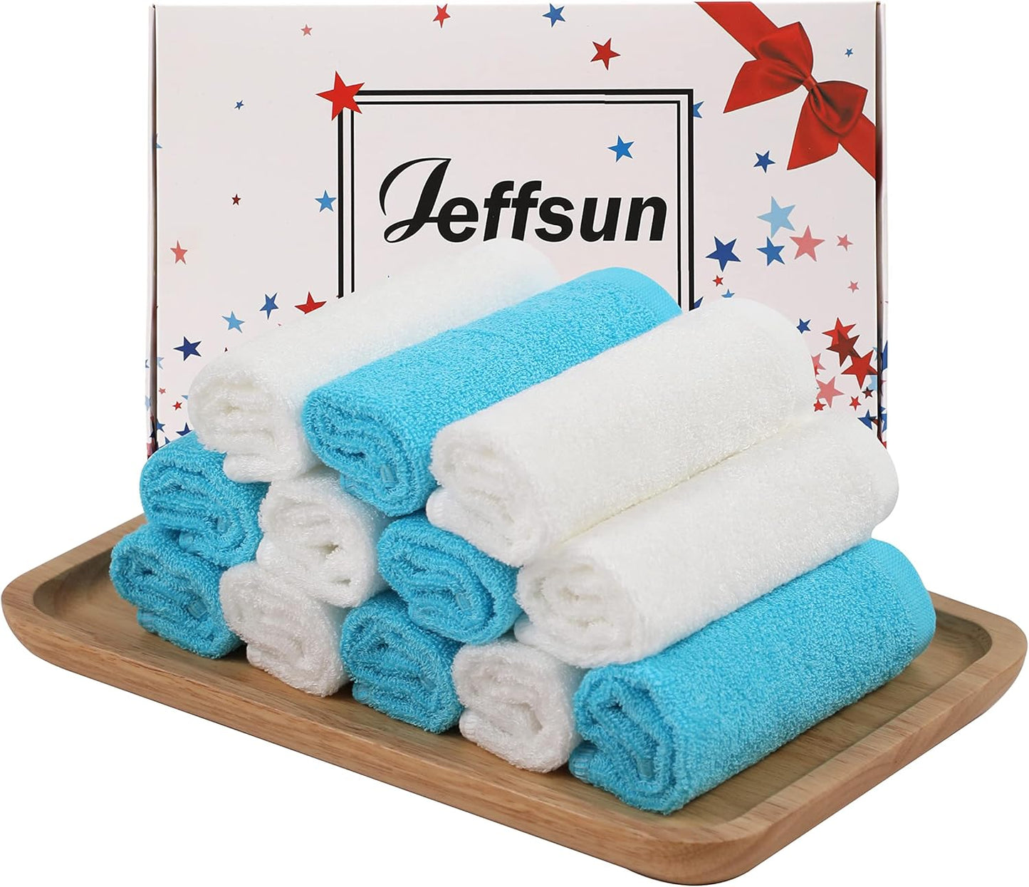 Baby Washcloths 12 Pack, 10x10 inch Heavenly Soft Wash Cloths for Face and Body, Gentle & Safe White Face Towel on Sensitive Skin, Baby Essentials Bath Shower Gifts for Boy Infant Kid Toddler Child