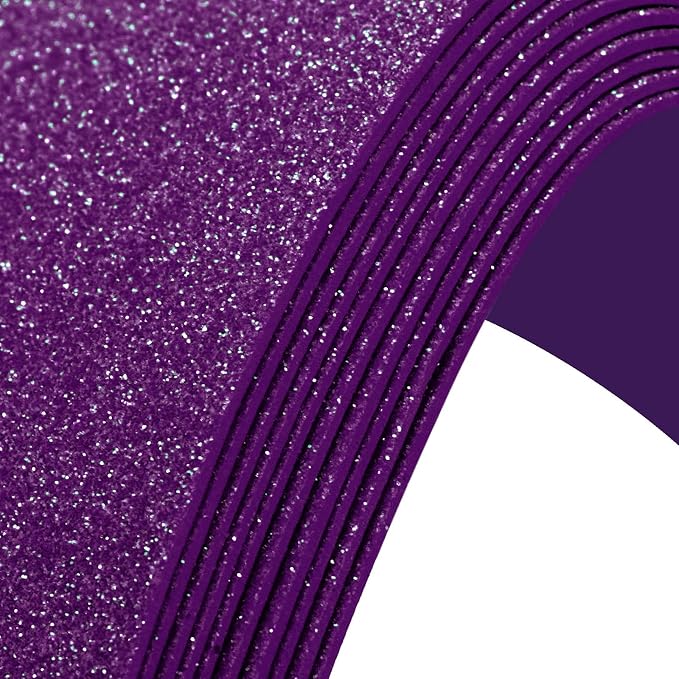 10 Pack Glitter Foam Sheets Craft 8 x 12 inch | Sparkles Foam Paper