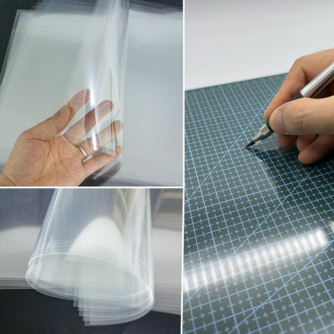 20PCS 4 Mil 12 X 24 Inch Clear Plastic Sheets, Blank Mylar Stencil Sheets